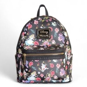 Loungefly Disney Alice In Wonderland Allover Print Floral Mini Backpack